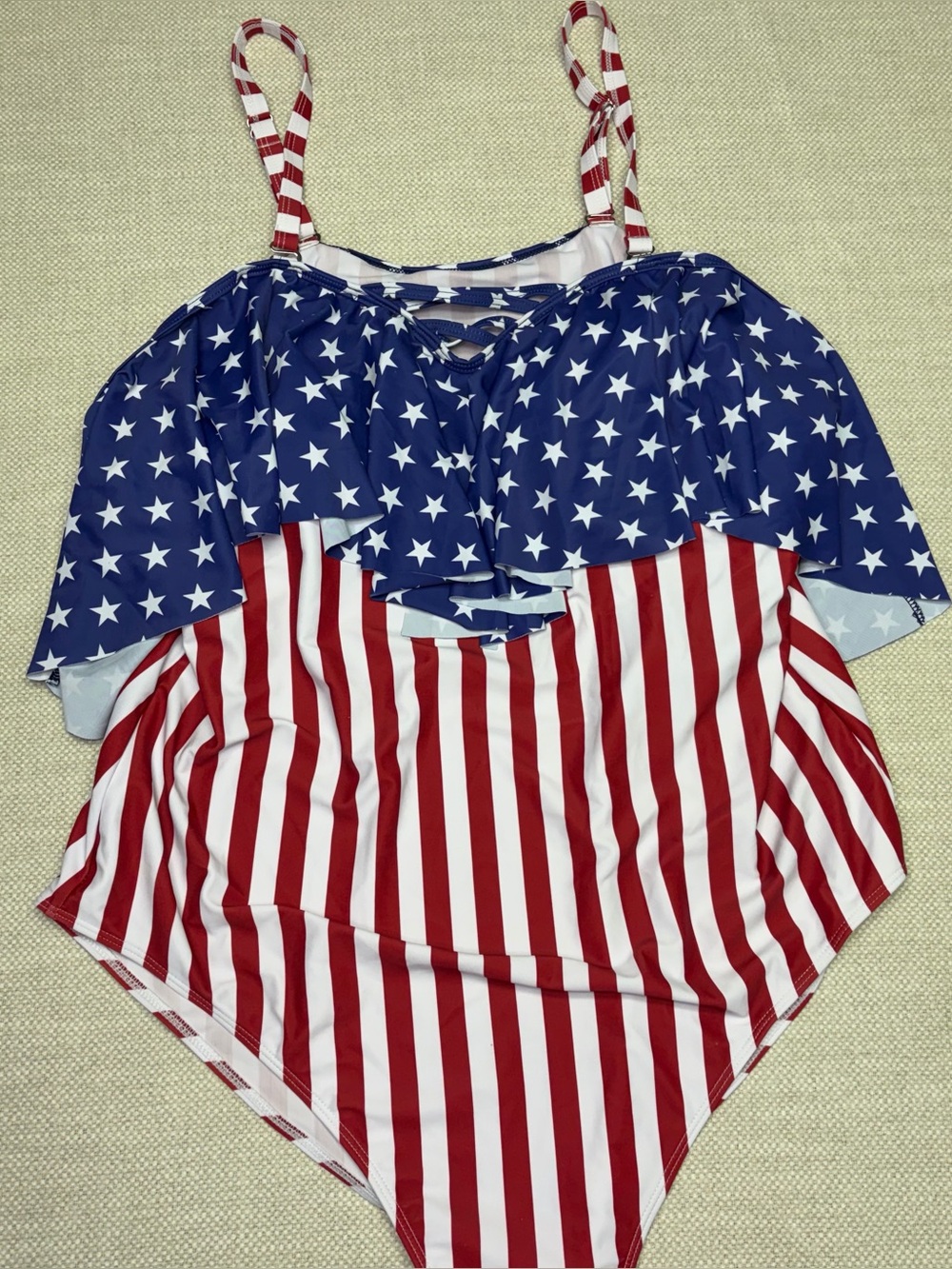 NWT BloomChic Daci American flag swimsuit 22W